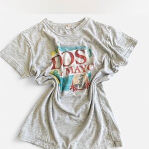 Gray Graphic T-Shirt with Colorful Print